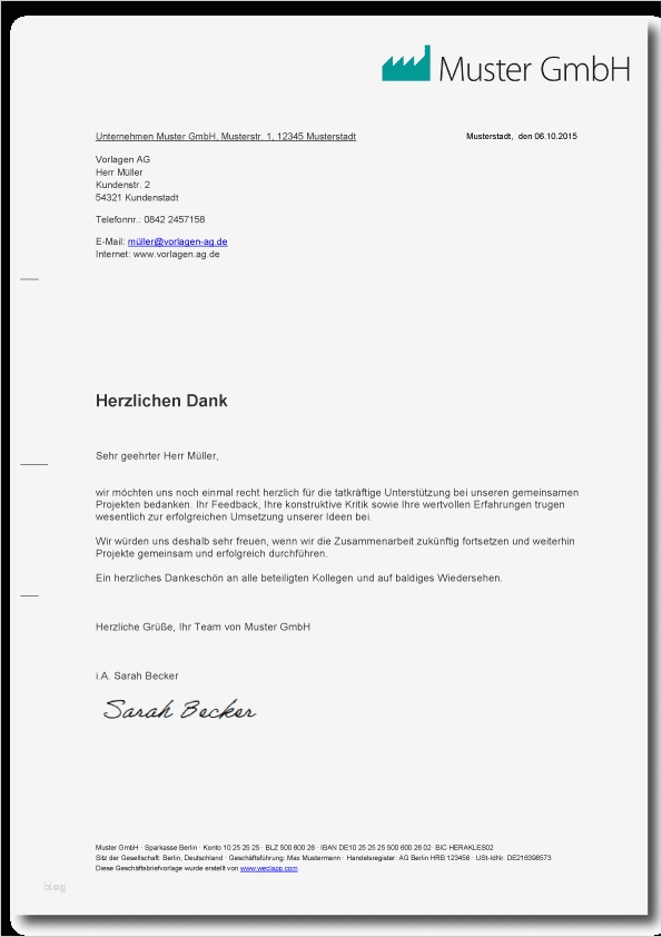 Geschäftsbrief Rechnung Vorlage Schönste Geschäftsbrief Vorlage & Muster Für Verschiedene Anlässe