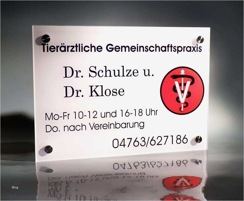 Geschlossen Schild Vorlage Erstaunlich Praxisschild Designvorlage "tierarzt" 60x40cm