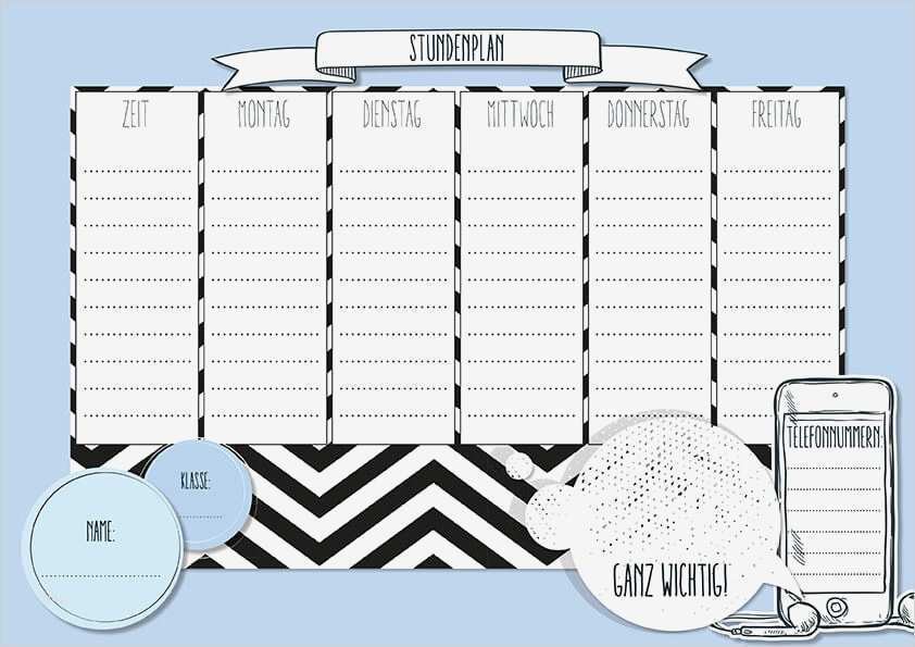 Gesprächsnotiz Vorlage Din A5 Süß Download Stundenplanvorlagen In Den Größen Din A4 Und Din A5