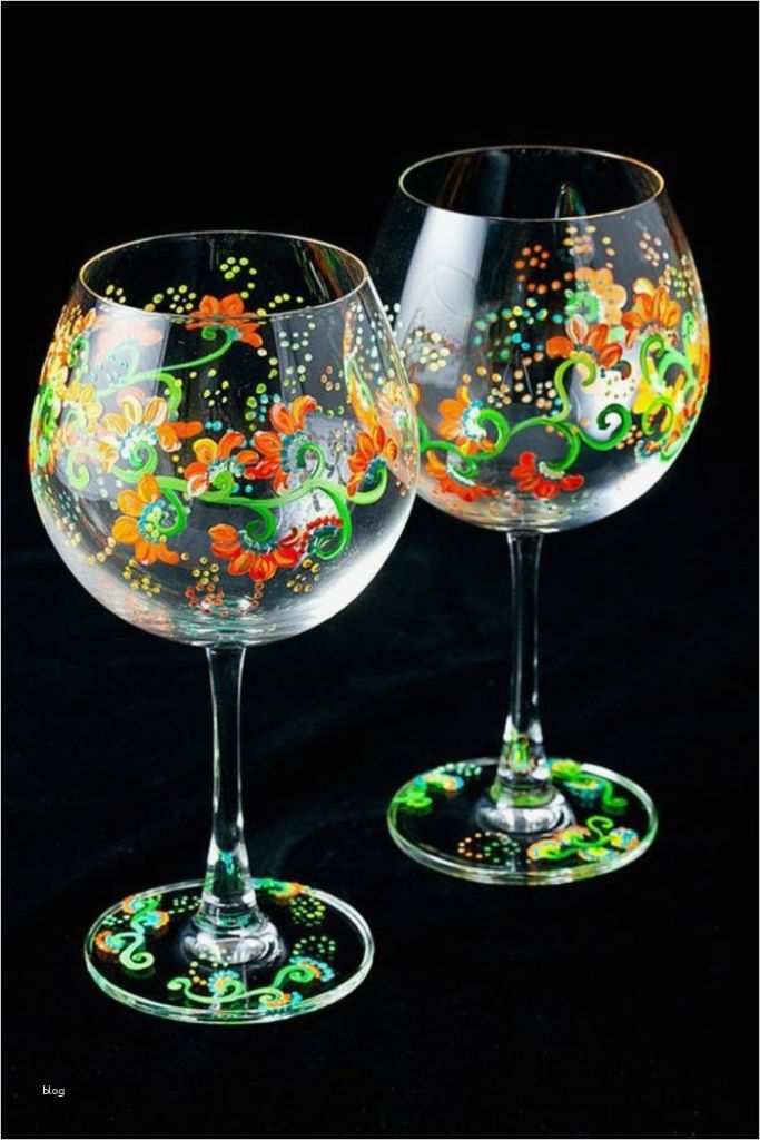 Gläser Bemalen Vorlagen Schön Gläser Dekorieren Glas Mit Farbe Bemalen orange Blumen