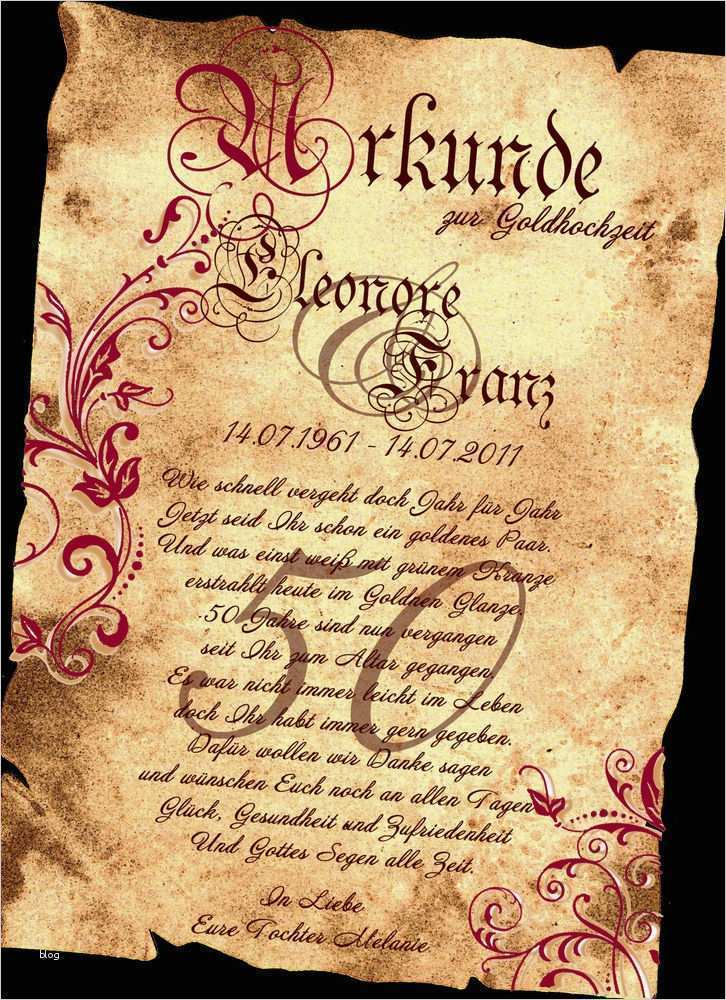 Goldene Hochzeit Zeitung Vorlagen Erstaunlich Urkunde Geschenk Goldhochzeit Goldene Hochzeit