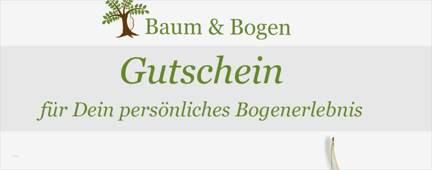 Gutschein Bogenschießen Vorlage Elegant Geschenkgutscheine Bei Baum & Bogen so Funktioniert’s