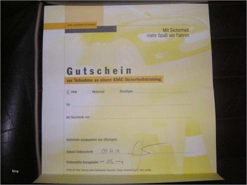 ADAC Gutschein Sicherheitstraining