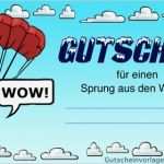 Gutschein Fallschirmsprung Vorlage Cool Cartoons Erich Lutz Gutscheine thema events