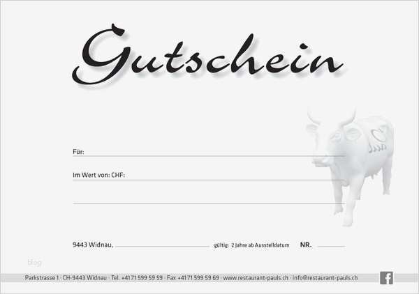 Gutschein Für Restaurant Vorlage Schön Gutschein Restaurant Paul S