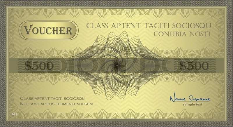 Gutschein Geschäftlich Vorlage Neu Vektor Gutschein Gold Guilloche Coupon Zertifikatvorlage