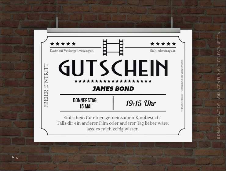 Gutschein Kino Vorlage Neu Drucke Selbst Kostenloser Kinogutschein