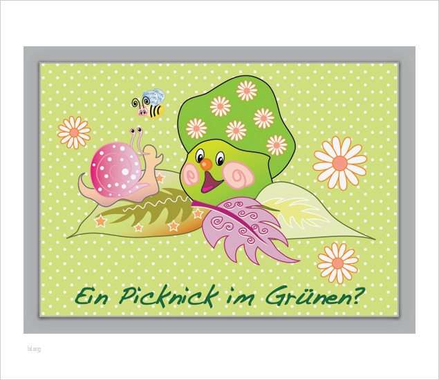 Gutschein Picknick Vorlage Gut Glückspilz Einladungskarte Ein Picknick Im Grünen