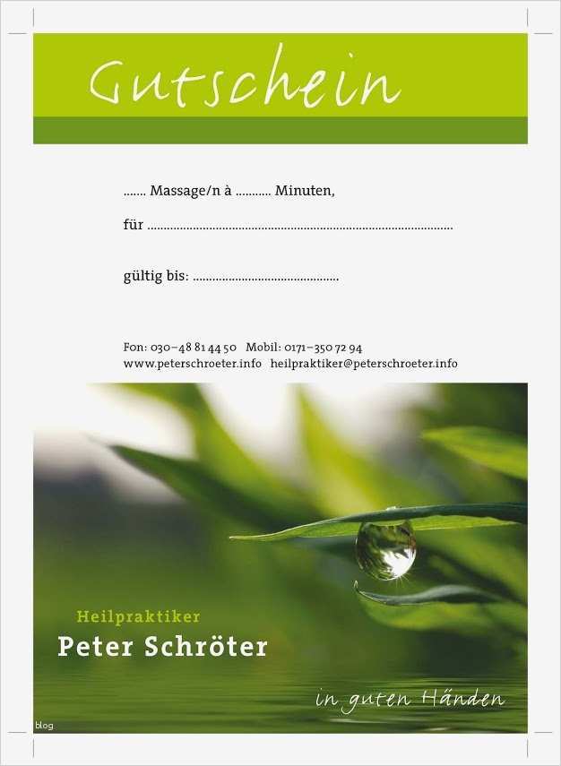 Gutschein Vorlage Massage Erstaunlich Preise Für Mobile Massage Heilpraktiker Peter