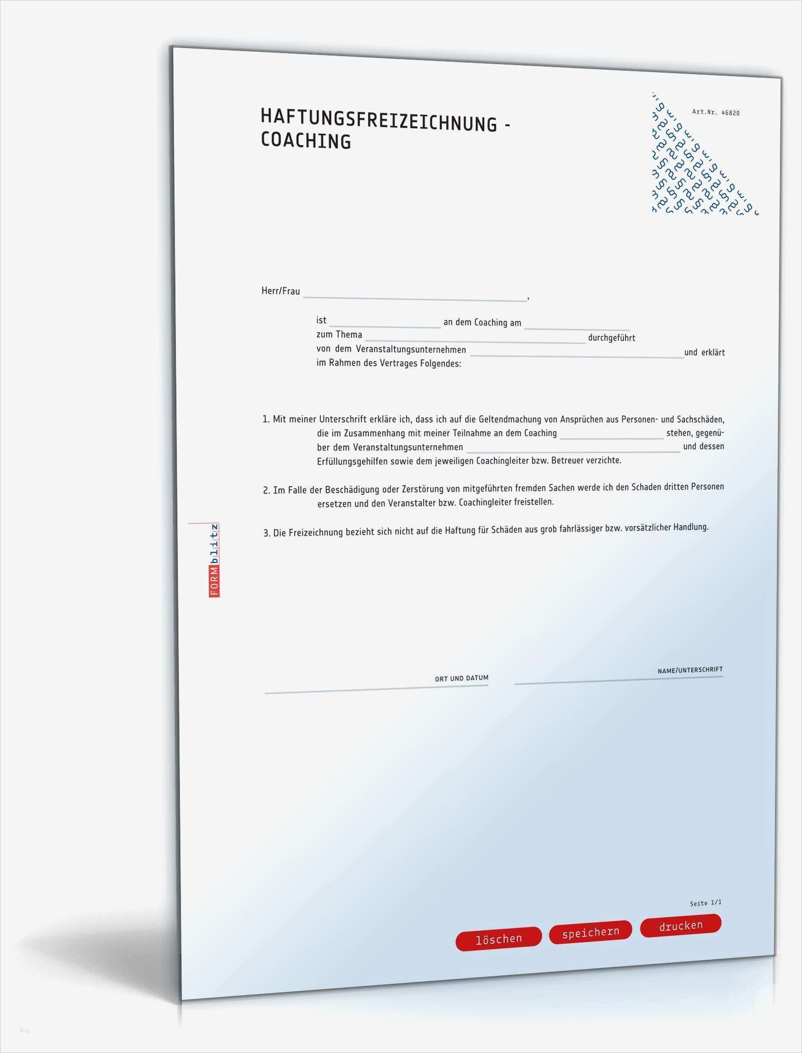 Haftungsausschluss Vorlage Pdf Elegant Haftungsfreizeichnung Coaching