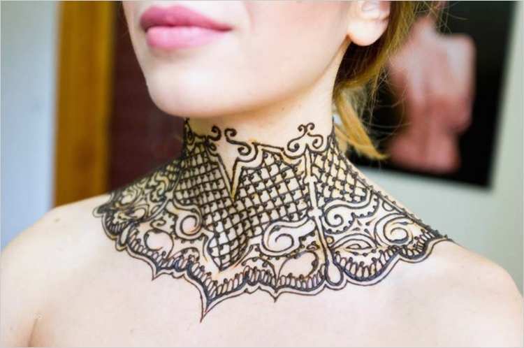 Hals Tattoo Vorlagen Best Of Henna Tattoo – Das Indische Bodypainting Für Den sommer