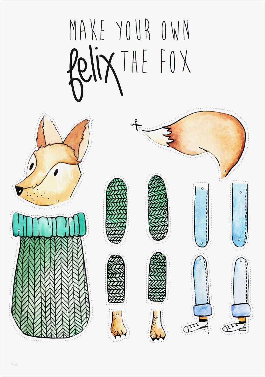 Hampelmann Vorlage Zum Ausdrucken Neu Diy – Felix the Fox