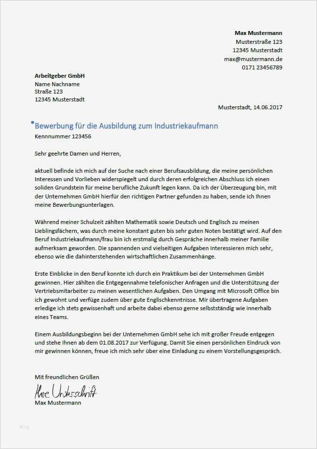Handelsfachwirt Bewerbung Vorlage Einzigartig Bewerbung Als Industriekaufmann Industriekauffrau