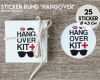 Hangover Kit Hochzeit Vorlage Erstaunlich Gastgeschenke 25 Sticker "hangover Kit" Rund Für