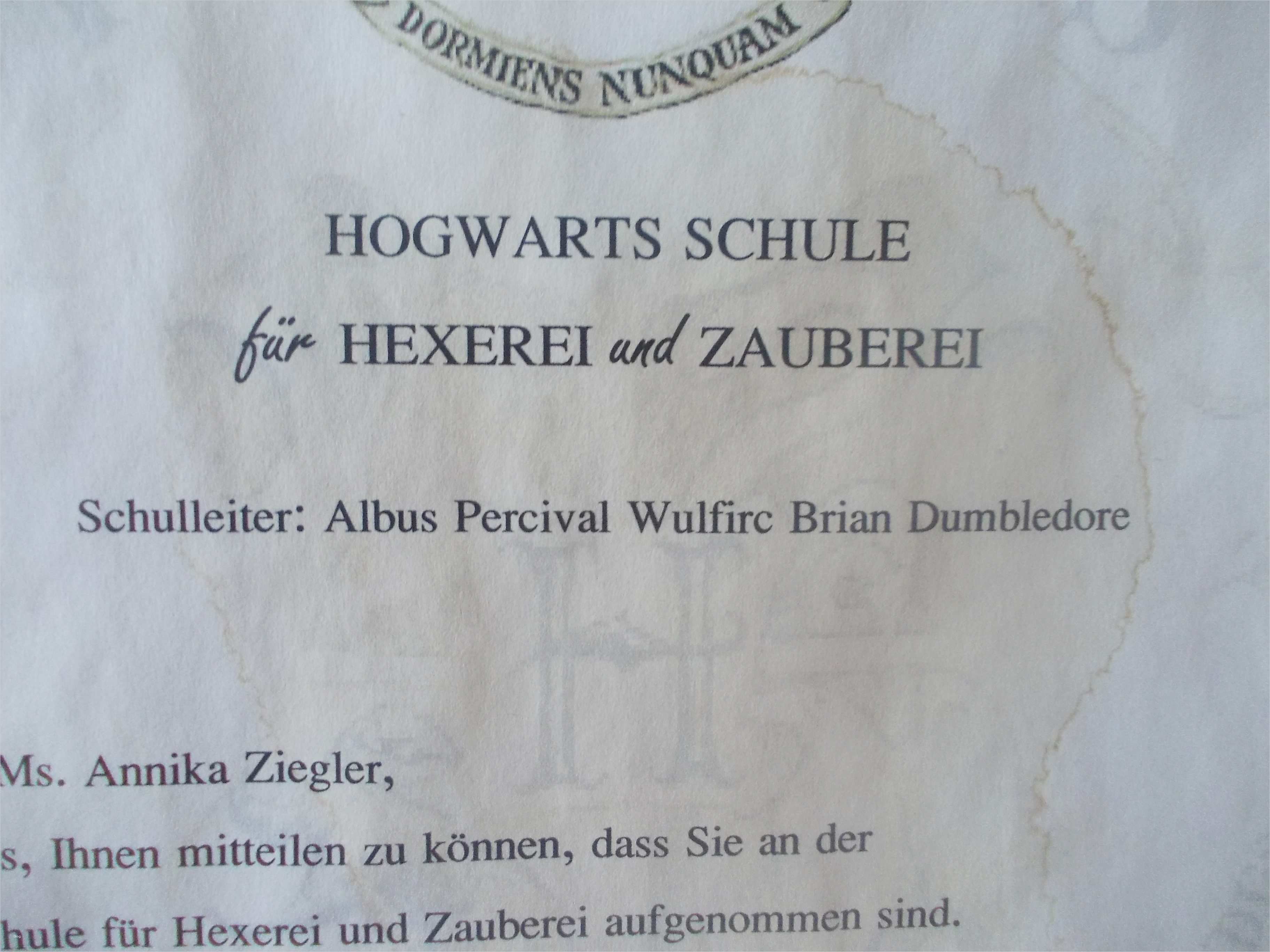 Harry Potter Brief Vorlage Schönste Harry Potter Lilys Kreativblog
