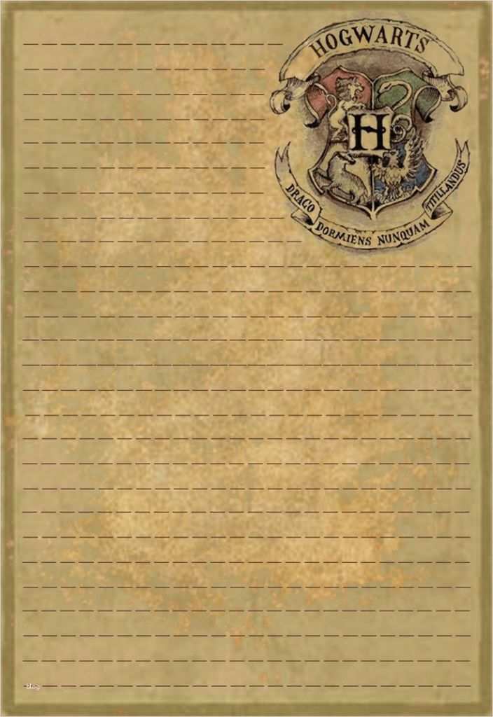 Harry Potter Brief Vorlage Schönste Harry Potter Stationary | Vorlage Ideen