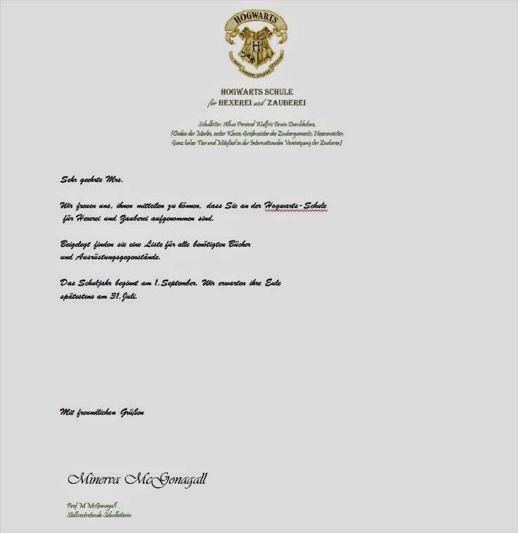 Harry Potter Brief Vorlage Wunderbar Lunas Träumereien Hogwarts Akzeptanz Brief