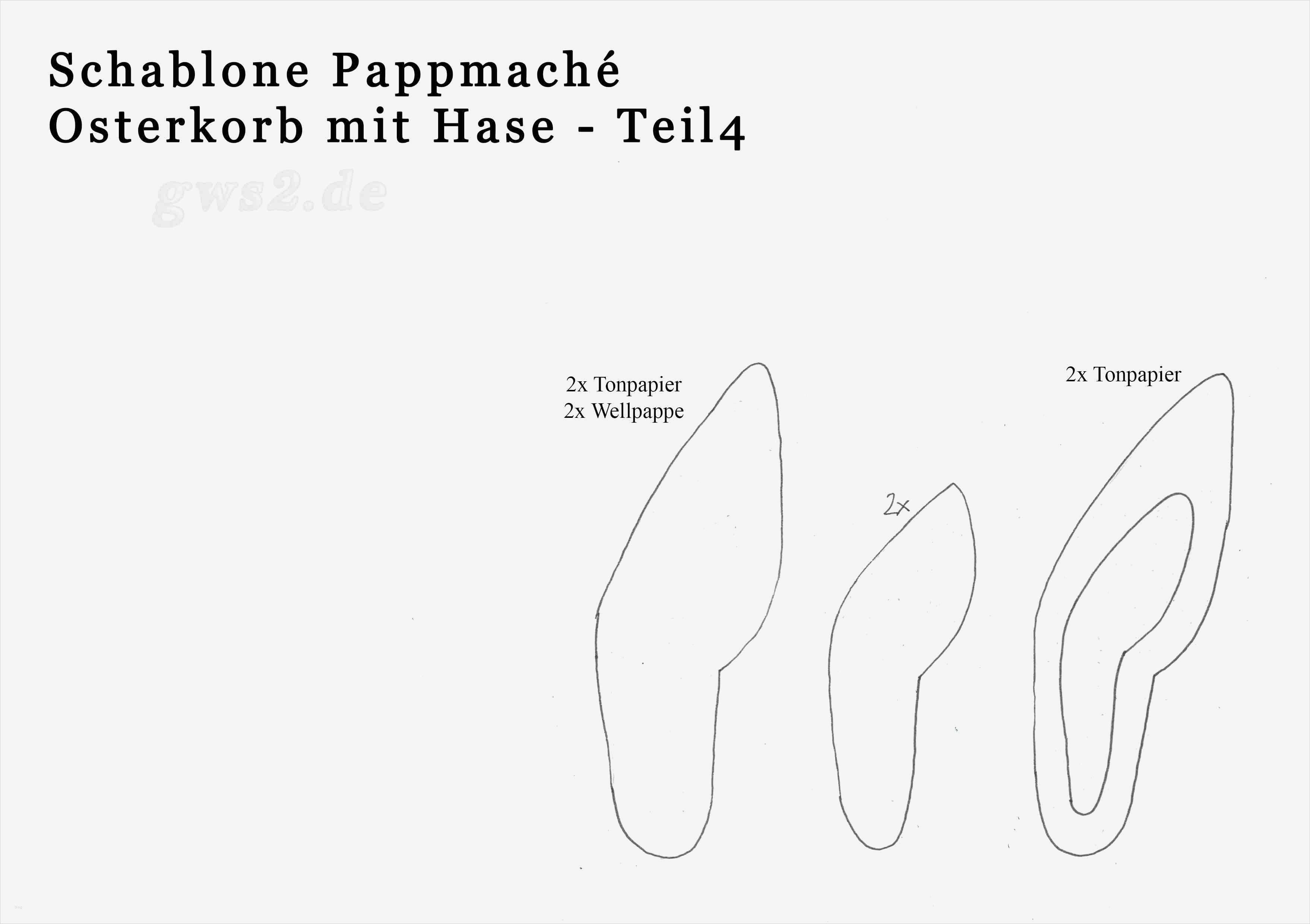 Hasenohren Basteln Vorlage Hübsch Osternest Aus Pappmaché Basteln