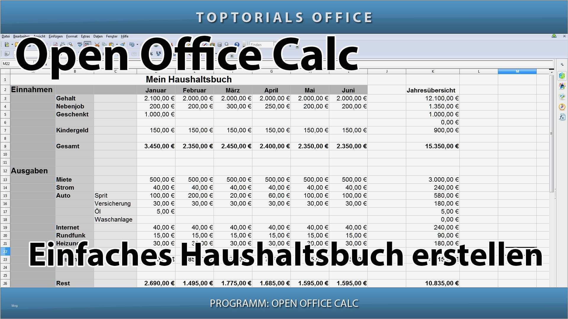 Haushaltsbuch Excel Vorlage Kostenlos 2015 Beste Einfaches Haushaltsbuch Erstellen Open Fice Calc