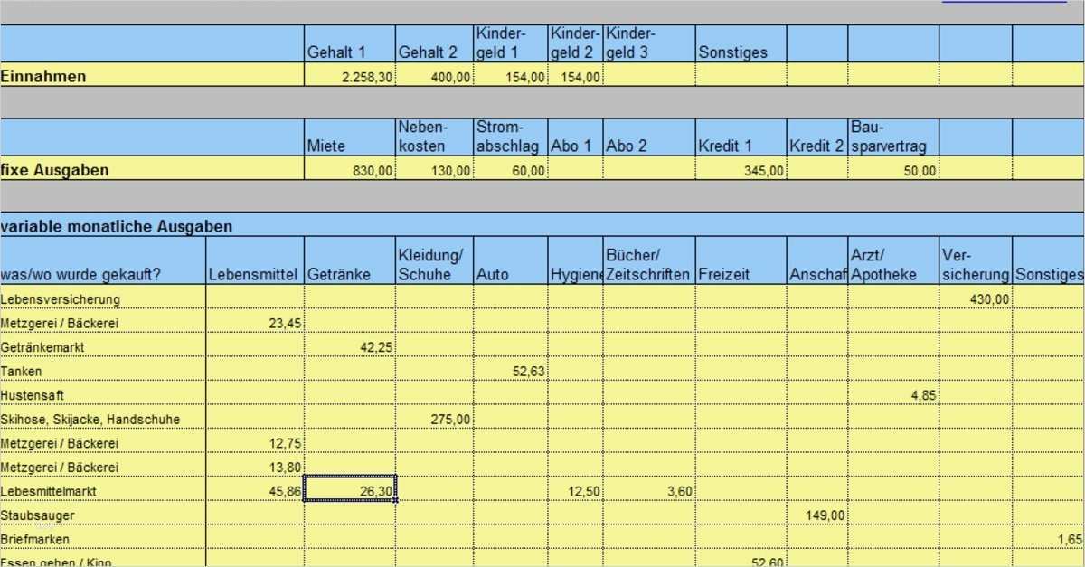 Haushaltsbuch Excel Vorlage Kostenlos 2015 Inspiration Excel Haushaltsbuch Download Kostenlos Giga