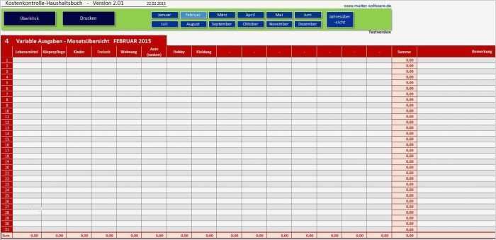 Haushaltsbuch Pdf Vorlage Einzigartig Kostenkontrolle Haushaltsbuch Download
