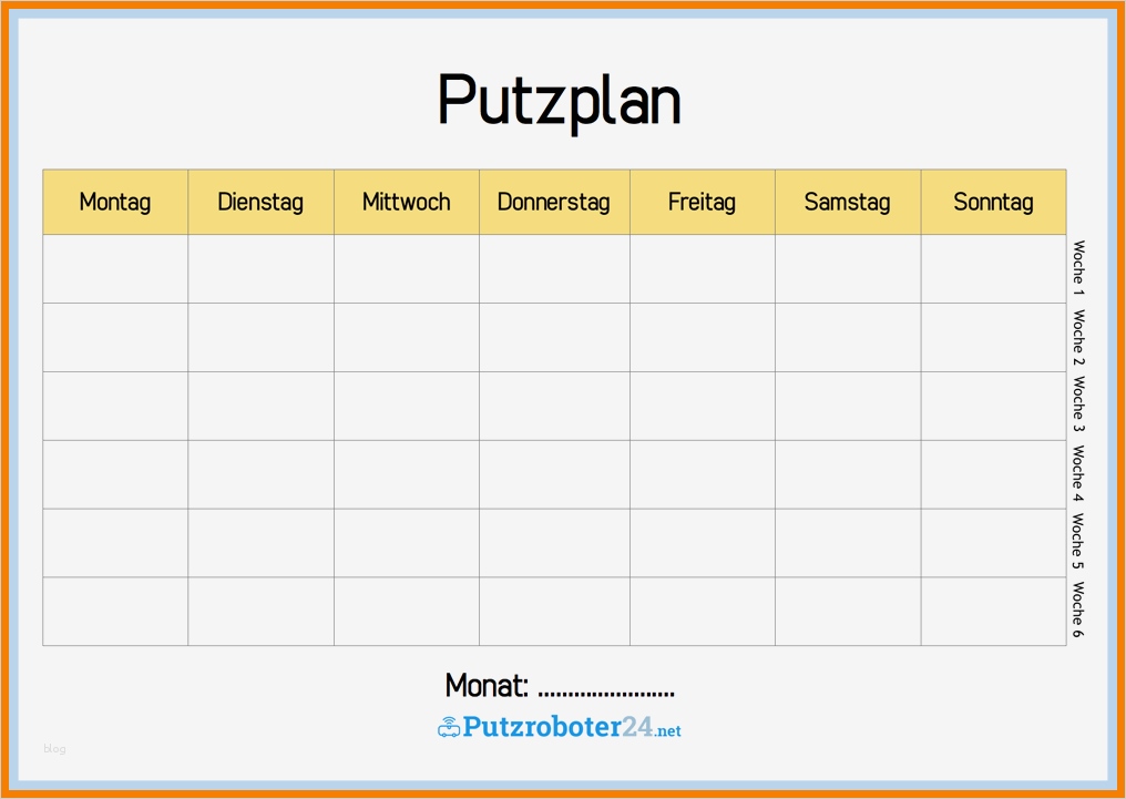 Haushaltsplan Erstellen Vorlage Fabelhaft 15 Vorlage Putzplan Excel