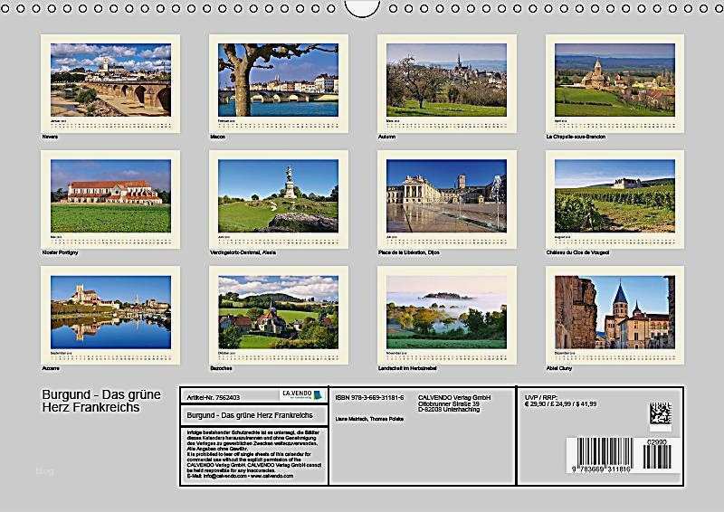 Herz Vorlage Din A3 Süß Burgund Das Grüne Herz Frankreichs Wandkalender 2018 Din