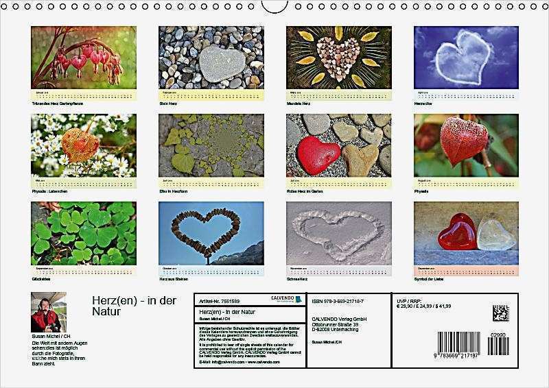 Herz Vorlage Din A3 Süß Herz En In Der Natur Wandkalender 2018 Din A3 Quer