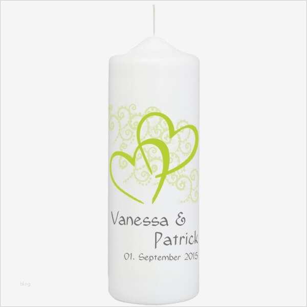 Hochzeitskerzen Selber Gestalten Vorlagen Fabelhaft Hochzeitskerze Personalisiert Mit Grünen Herzen Weddix
