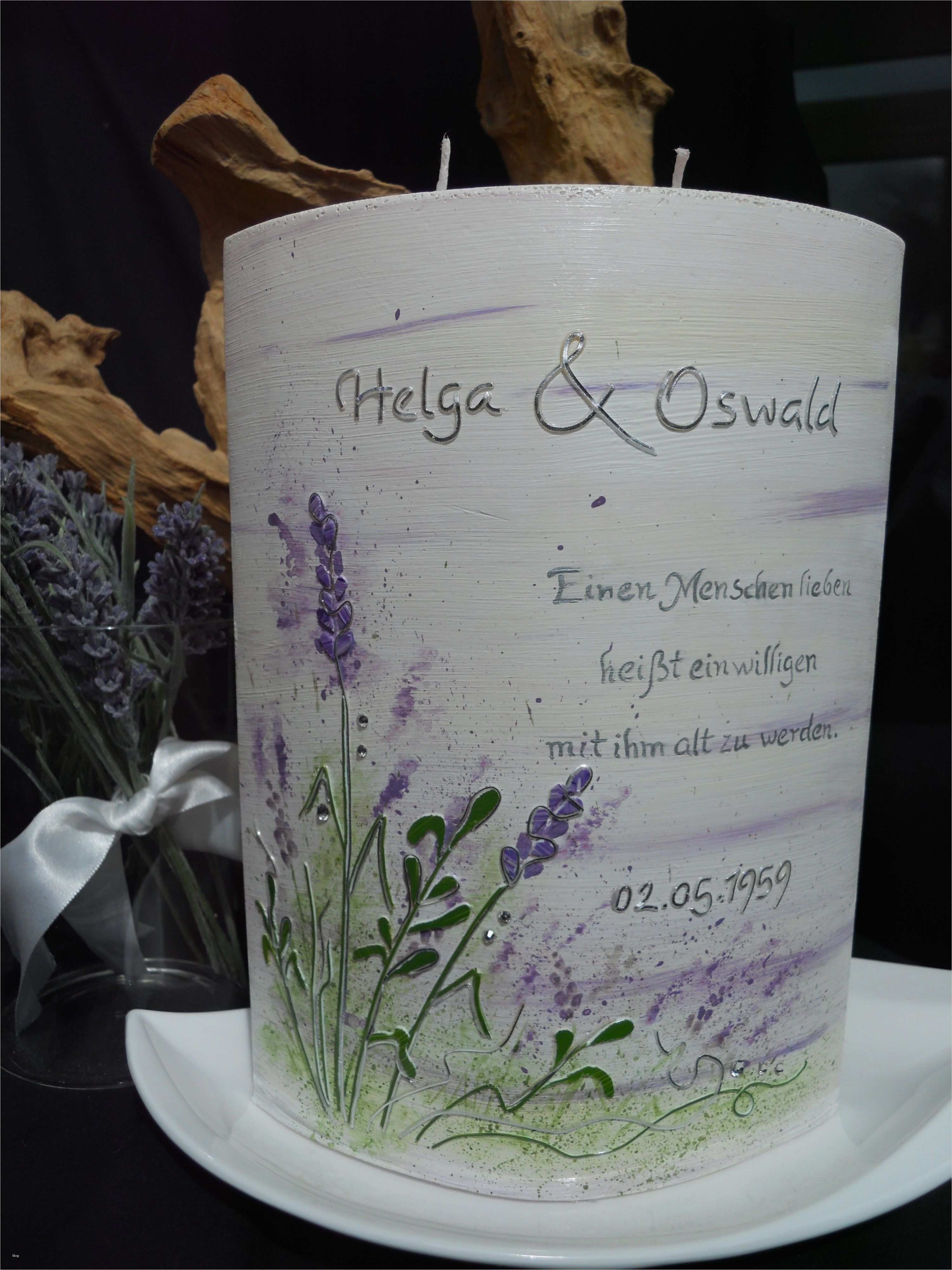 Hochzeitskerzen Selber Gestalten Vorlagen Großartig Hochzeitskerze Lavendel Hochzeit Am See Natur