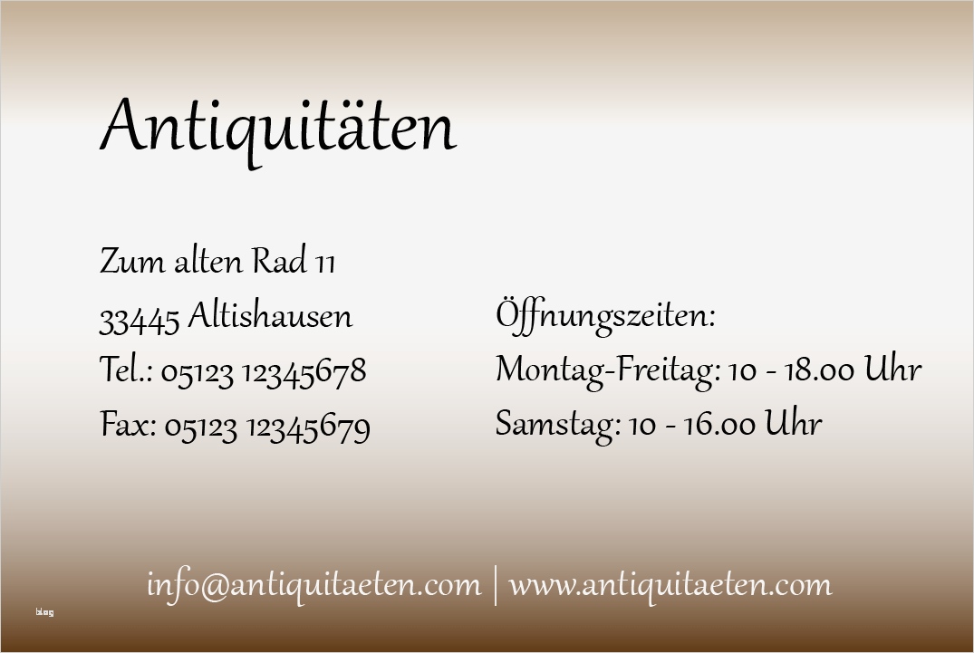 Homepage Visitenkarte Vorlage Erstaunlich Visitenkarte Vorlage "antik" Gratis Zum