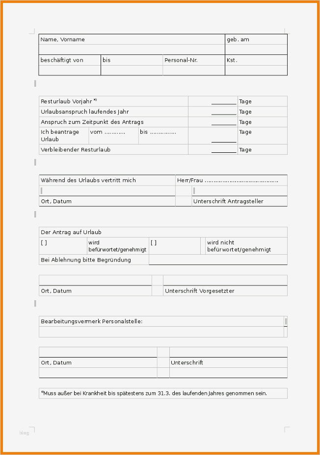 Homepage Visitenkarte Vorlage Neu 5 Urlaubsantrag Muster
