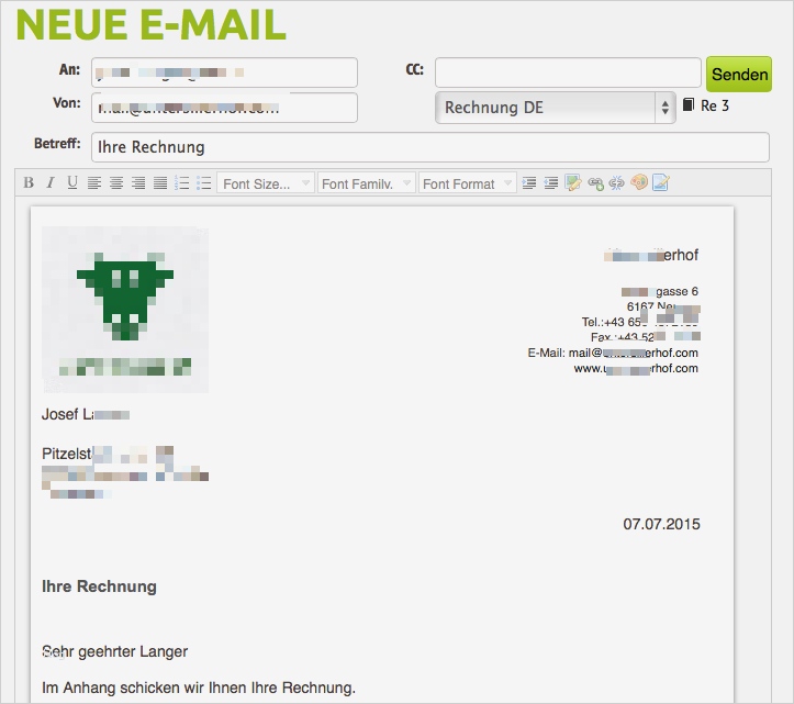 Hotel Buchen E Mail Vorlage Elegant Rechnungen Und Gutschriften