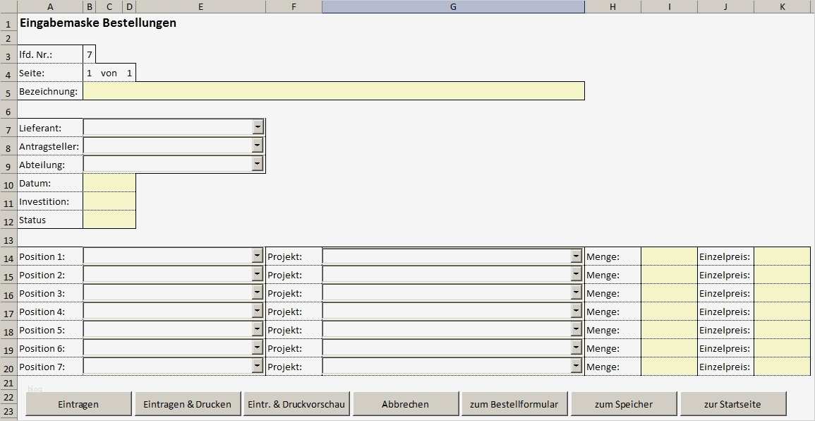 Html Bestellformular Vorlage Neu Einkaufsverwaltung Verwaltung Von Bestellungen Mit Excel