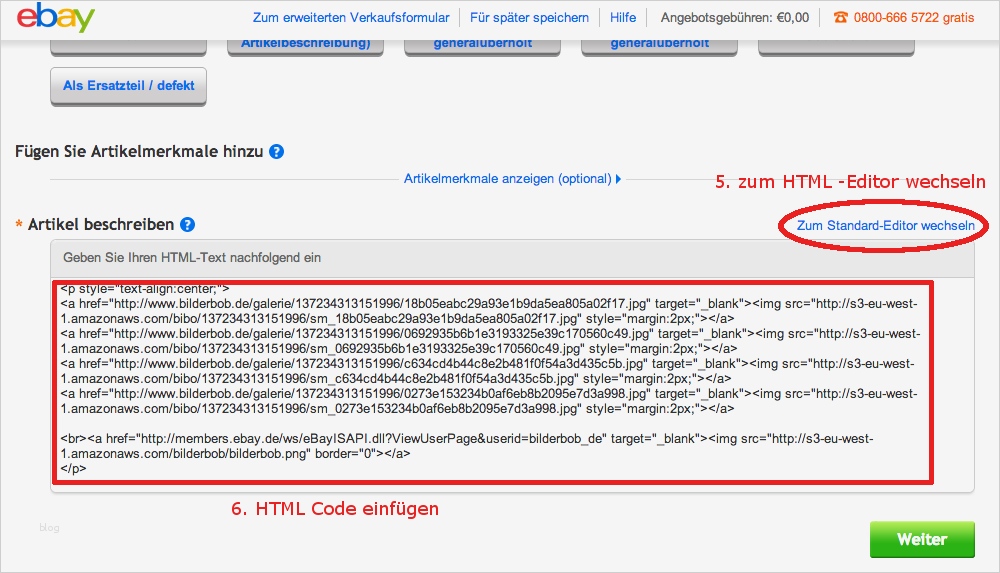 Html Vorlage Ebay Wunderbar Ebay Bilder Hochladen Und In Auktionen Einfügen