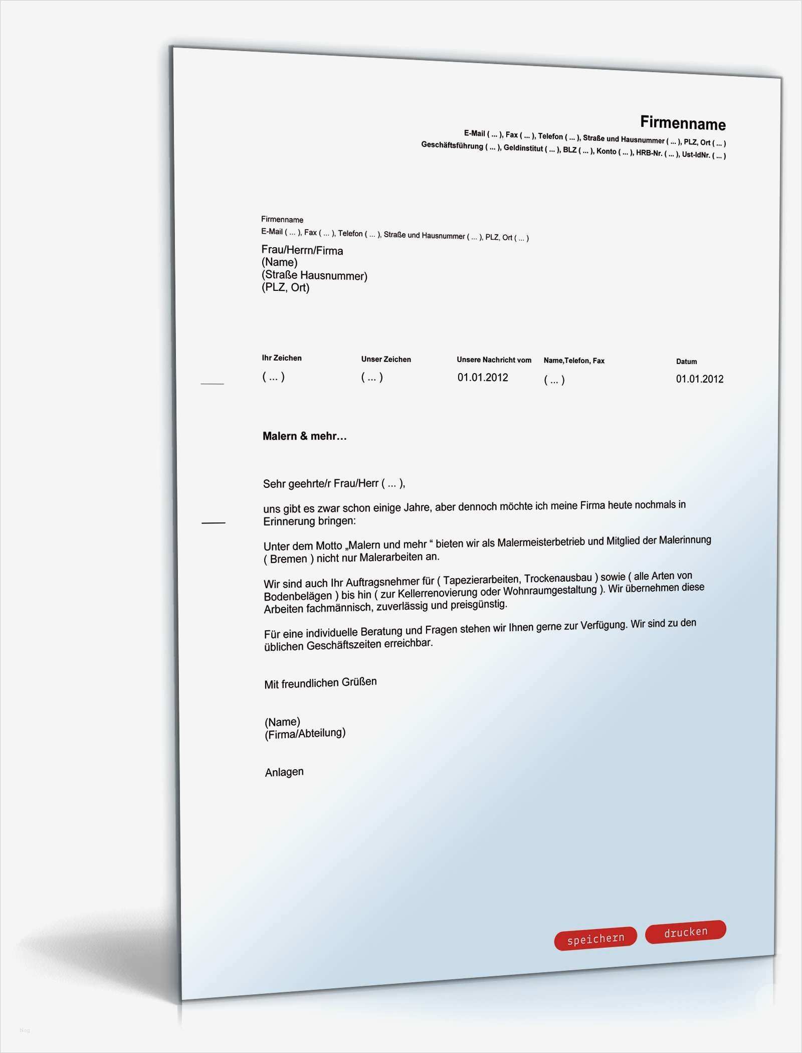 Html Vorlagen Download Bewundernswert Werbebrief Für Einen Maler Und Tapezierbetrieb