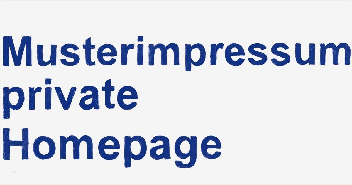 Impressum Homepage Vorlage Großartig Muster Impressum Private Homepage