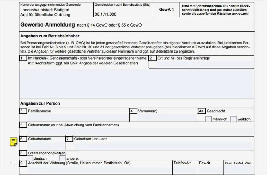 Impressum Kleingewerbe Vorlage Neu Selbstständigkeit In Stuttgart Wie Meldet Man Ein Gewerbe