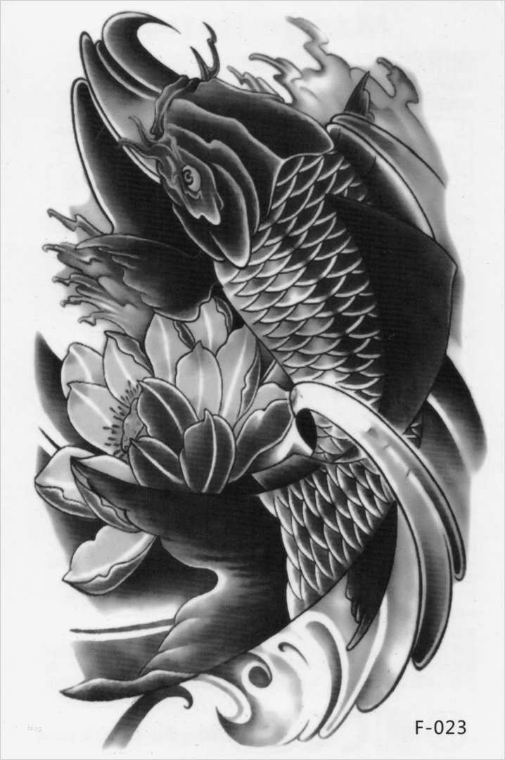 Impressum Kleingewerbe Vorlage Süß Temporary Tattoo Fisch Koi Karpfen Glück