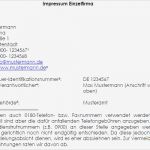 Impressum Vorlage Website Angenehm Impressum Einer Einzelfirma Vorlage Zum Download