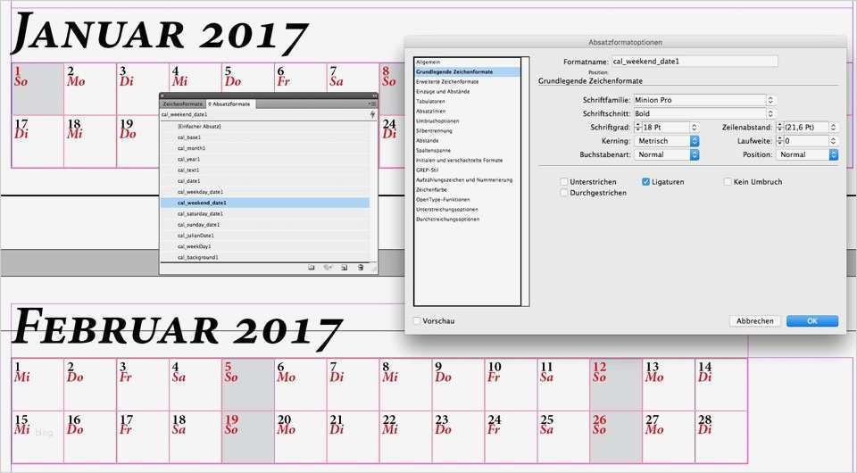 Indesign Vorlage Kalender 2017 Süß Indesign Kalendarium 2017 Mit Skript Selbst Erstellen