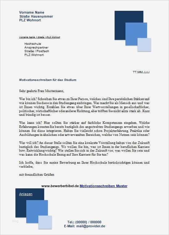 Informatik Bewerbung Vorlage Angenehm Motivationsschreiben Studium Bachelor Master Duales