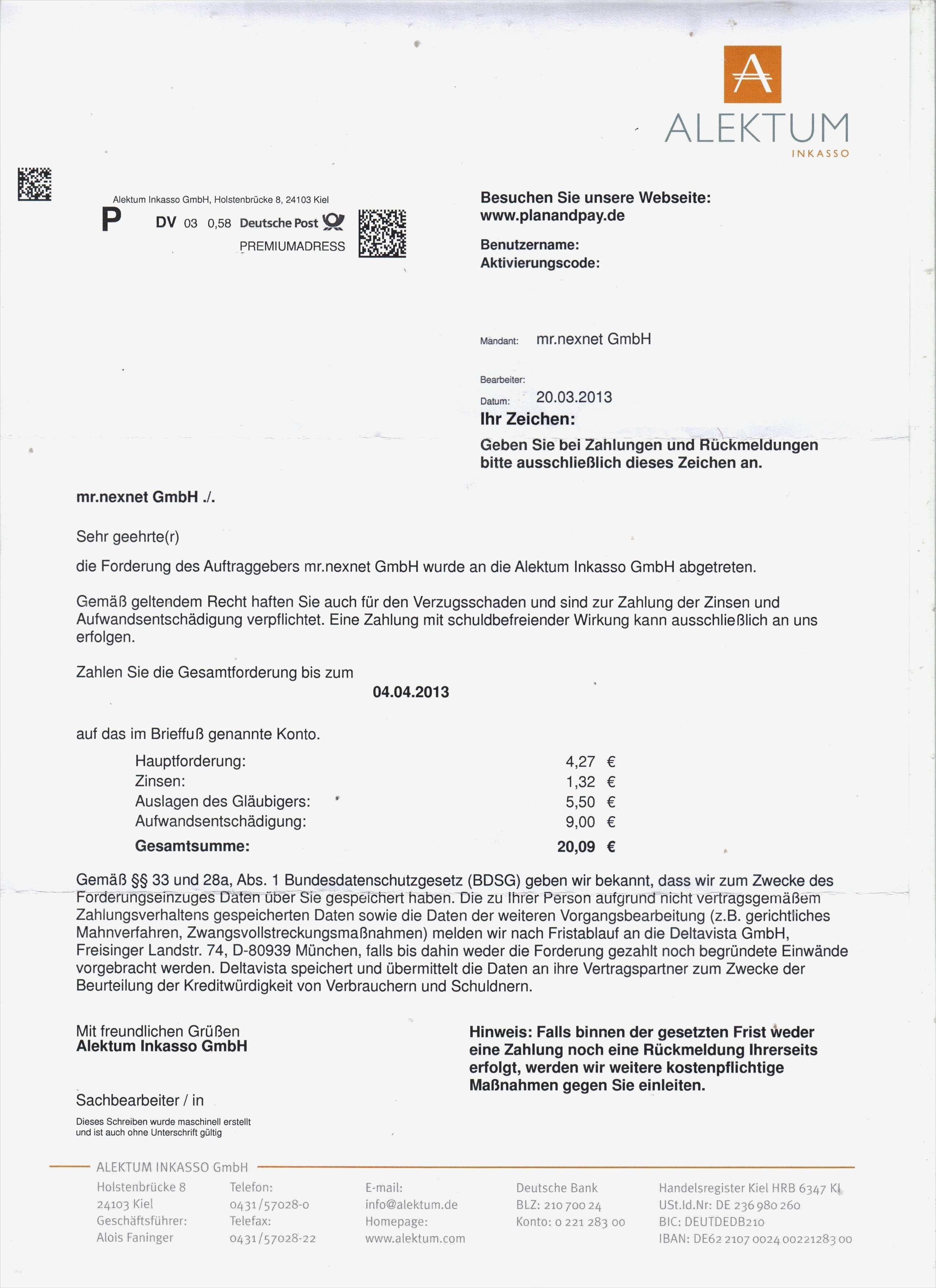 51 Genial Inkasso Widerspruch Vorlage Bilder 2 Alektum Inkasso mrxnet GmbH Forderung berechtigt