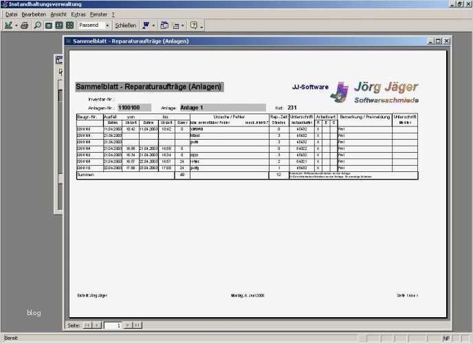 Instandhaltung Excel Vorlagen Angenehm Instandhaltungsverwaltung Für Access 2000 Download
