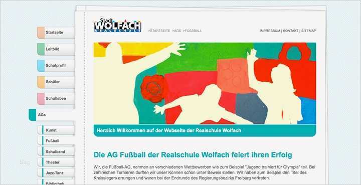 Internetseiten Design Vorlagen Genial Realschule Wolfach Bekommt Einen Neuen Internetauftritt