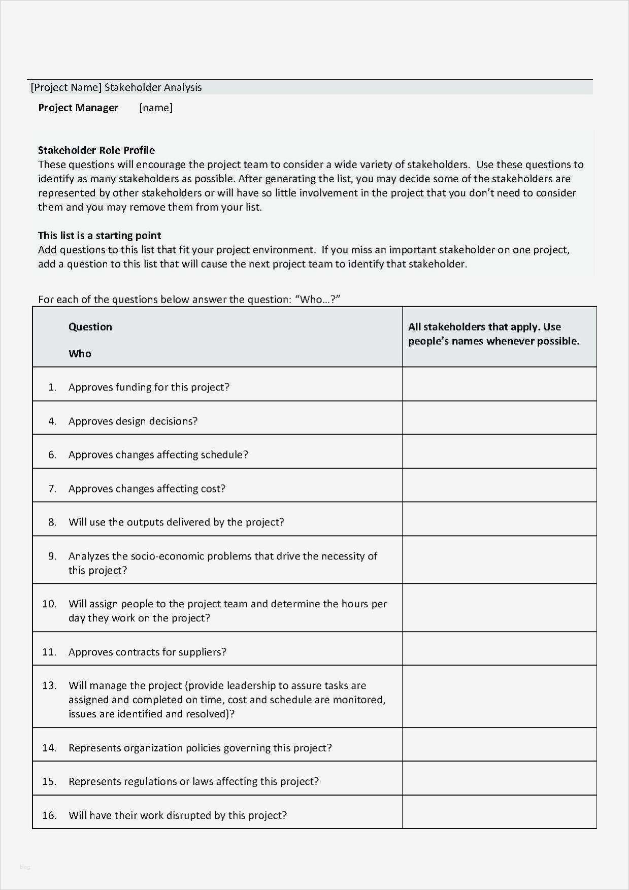 Interview Word Vorlage Fabelhaft Groß Stakeholder Analyse Vorlage Galerie Bilder Für Das
