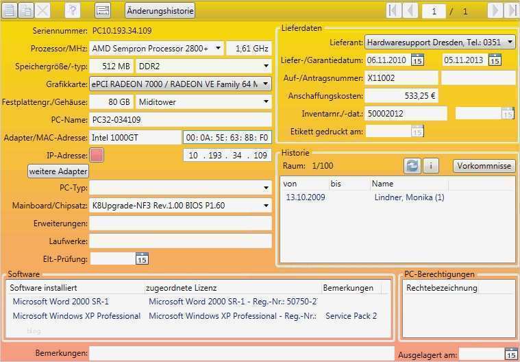 Inventar Access Vorlage Neu Technisches Inventar