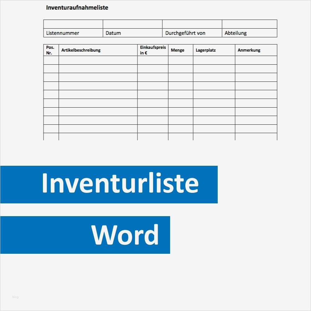 Inventurlisten Vorlagen Kostenlos Excel Luxus Gratis Inventurliste Zum Ausdrucken
