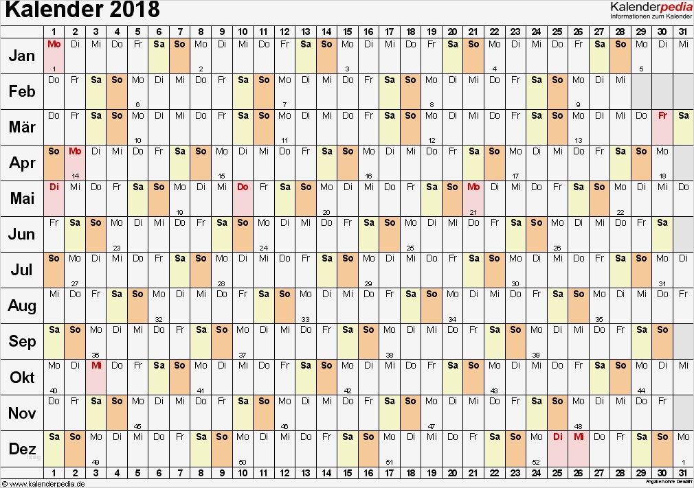 Kalender 2018 Vorlage Kostenlos Bewundernswert Kalender 2018 Zum Ausdrucken In Excel 16 Vorlagen