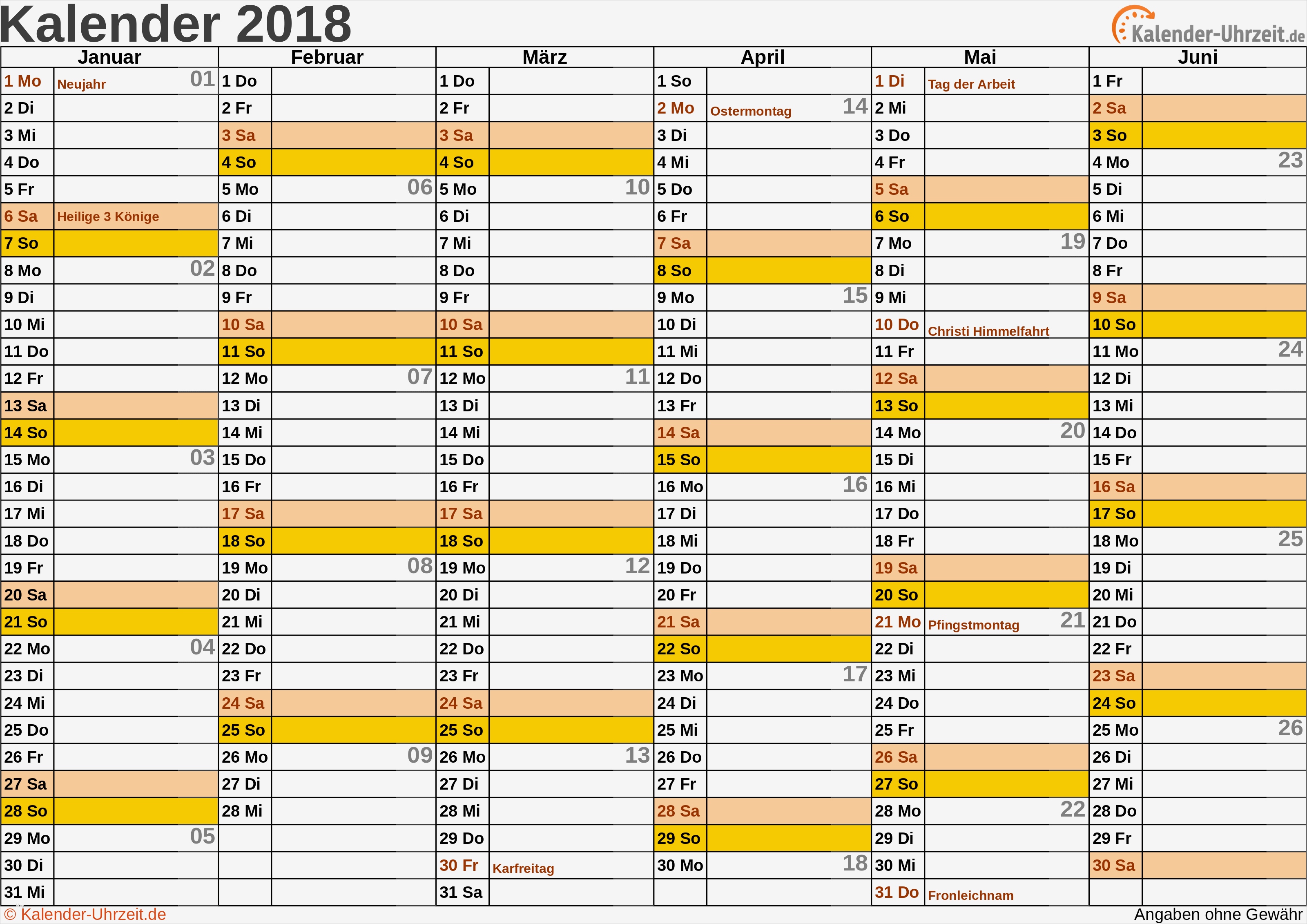 Kalender 2018 Vorlage Kostenlos Süß Excel Kalender 2018 Kostenlos